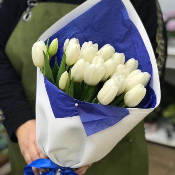 Белые тюльпаны 23 шт. код  354288