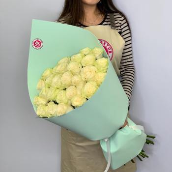 Букеты из белых роз 40 см (Эквадор) Артикул   704