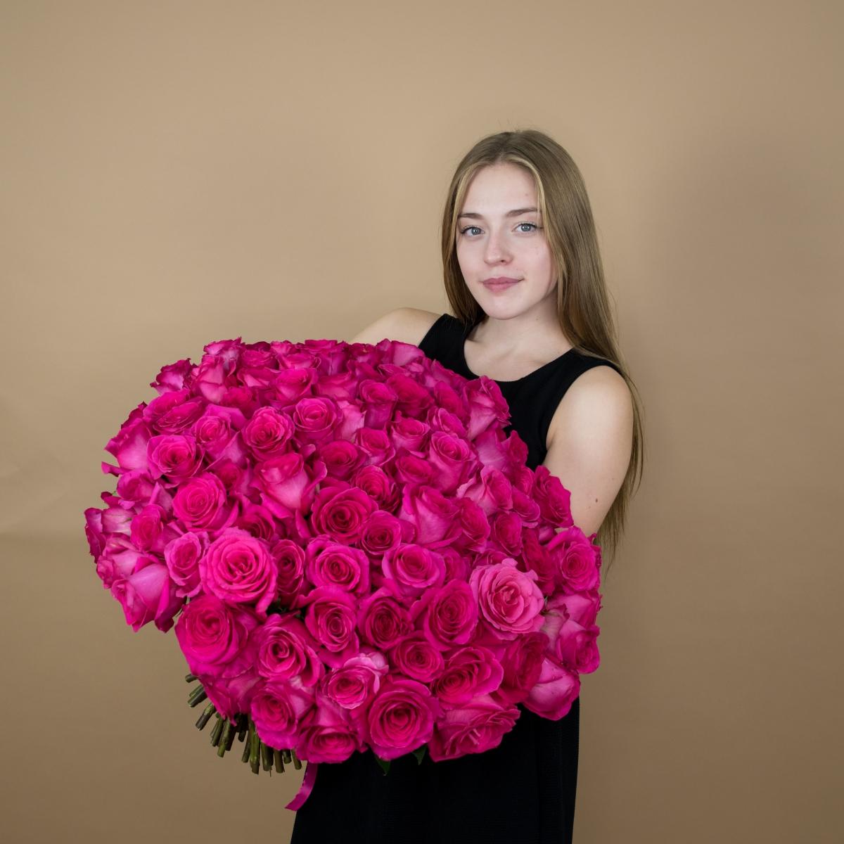 Букет из розовых роз 75 шт. (40 см) [Артикул  94864]